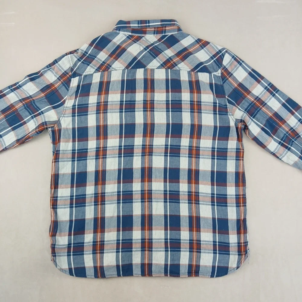 Levis XXL‎ Mens Shirt Lightweight Flannel Western Cowboy Pearl 23x28 Plaid